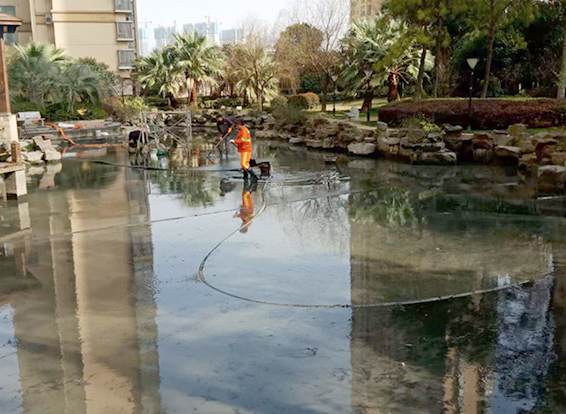 定襄景观池淤泥清理
